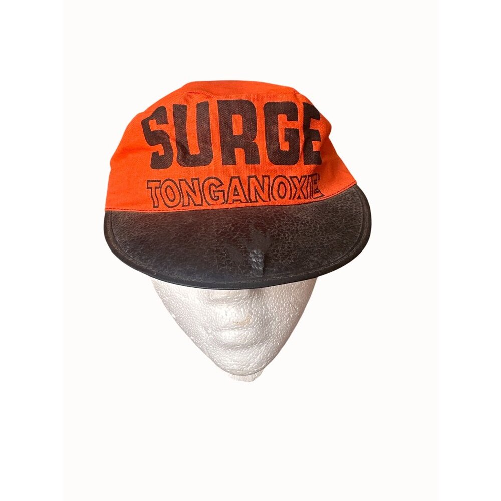 Vintage Surge Tonganoxie Orange‎ & Black painters Cap Size M